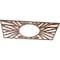 Ekena Millwork Hoover Wood Fretwork Pierced Ceiling Medallion, Walnut, 18"W x 9"H x 6 5/8"ID x 3/8"T CMWP18X09X0375HOWA - alternate 4